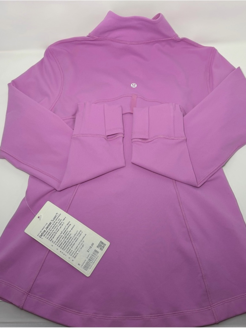 NWT Lululemon Define Jacket *Luon, Color Dahlia Mauve, Size 8 - Picture 2 of 4